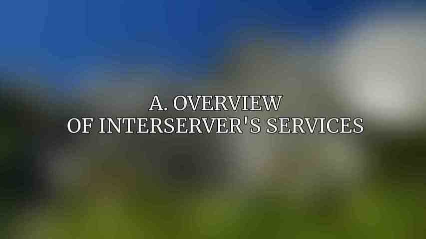 A. Overview of Interserver's services