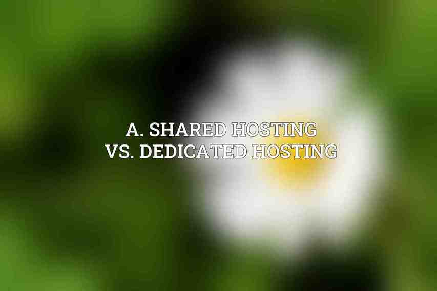 A. Shared Hosting vs. Dedicated Hosting