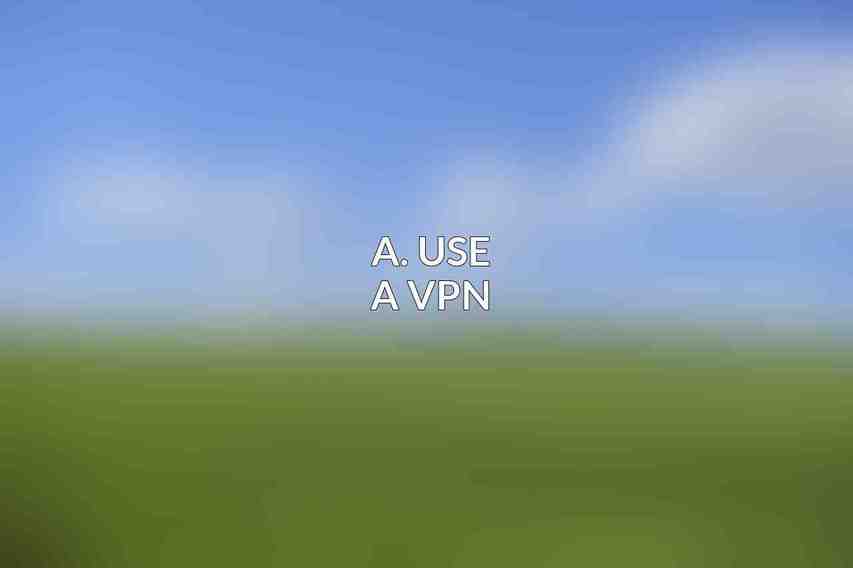 A. Use a VPN