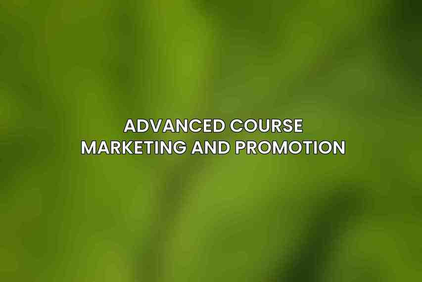 Advanced Course Marketing and Promotion