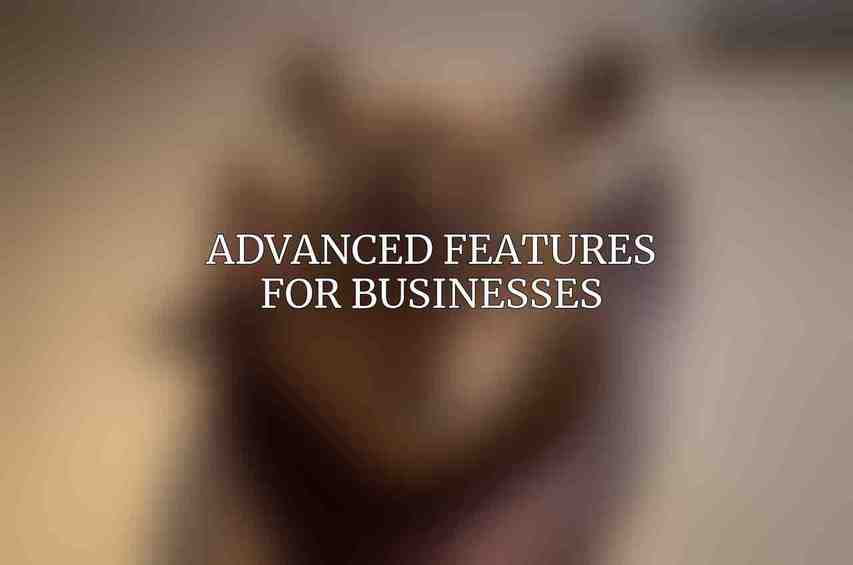 Advanced Features for Businesses