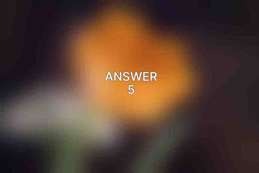 Answer 5