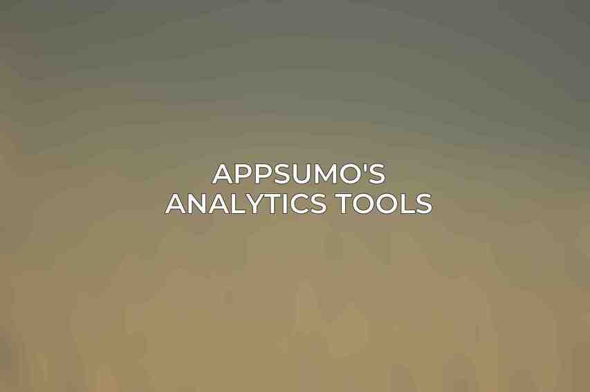 AppSumo's Analytics Tools