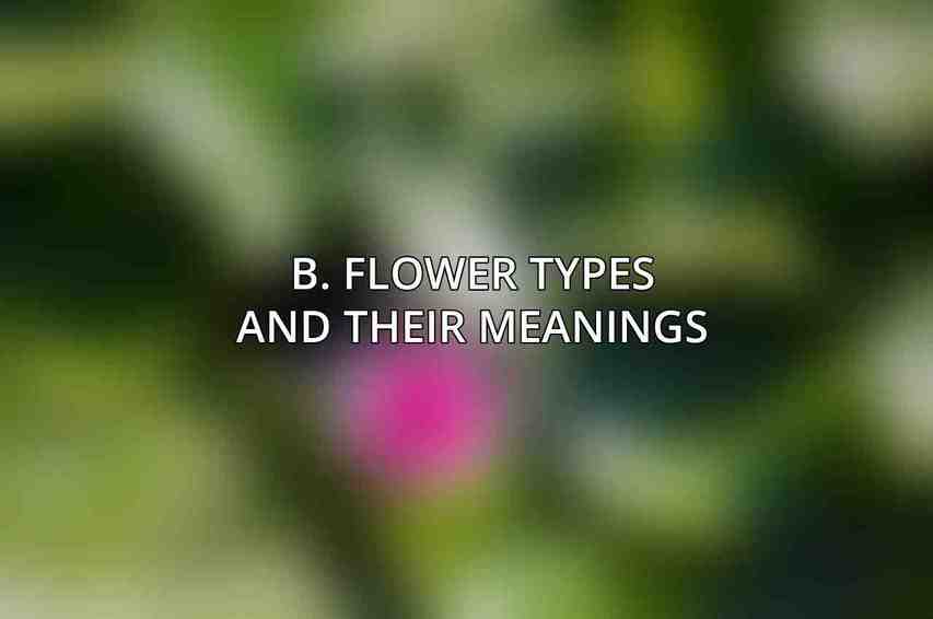 B. Flower Types and Their Meanings