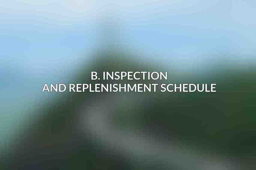 B. Inspection and Replenishment Schedule