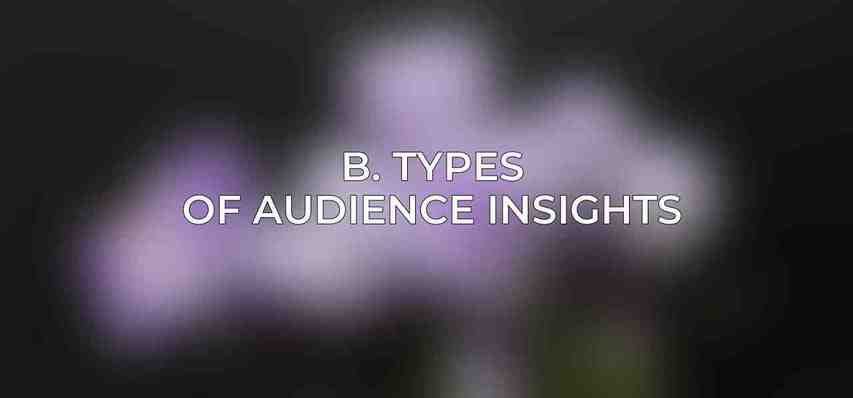 B. Types of Audience Insights
