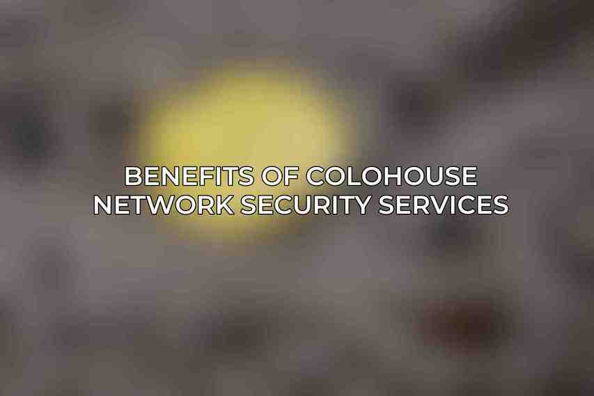 Benefits of Colohouse Network Security Services