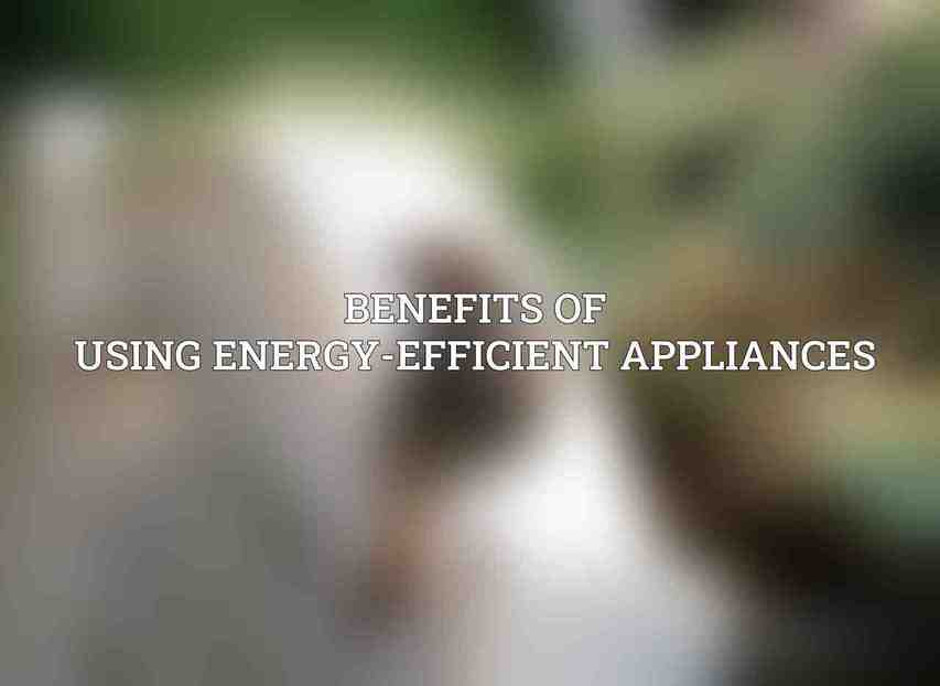 Benefits of using energy-efficient appliances
