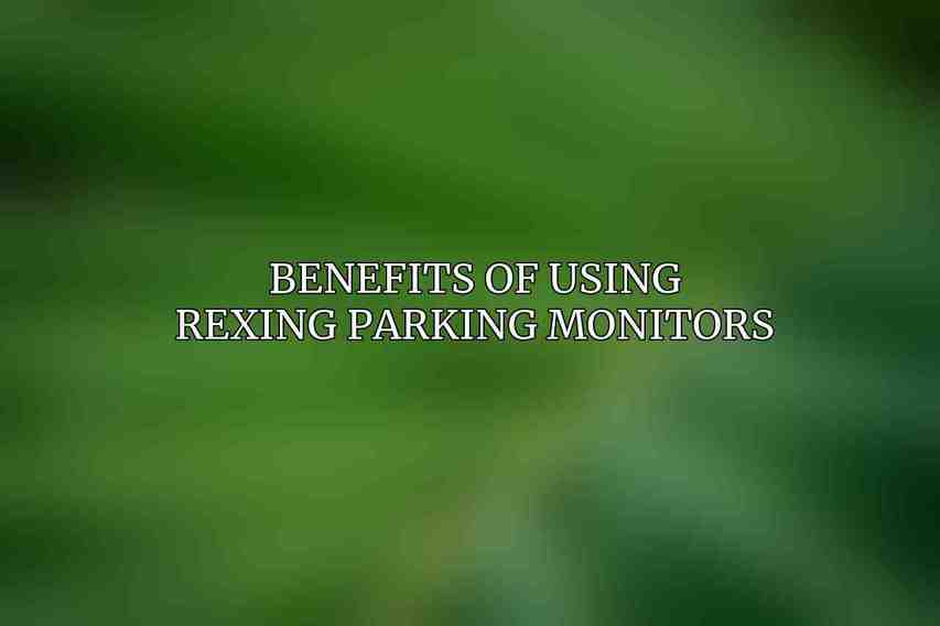 Benefits of Using Rexing Parking Monitors