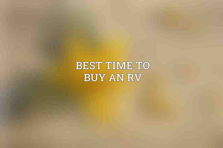 Best Time to Buy an RV
