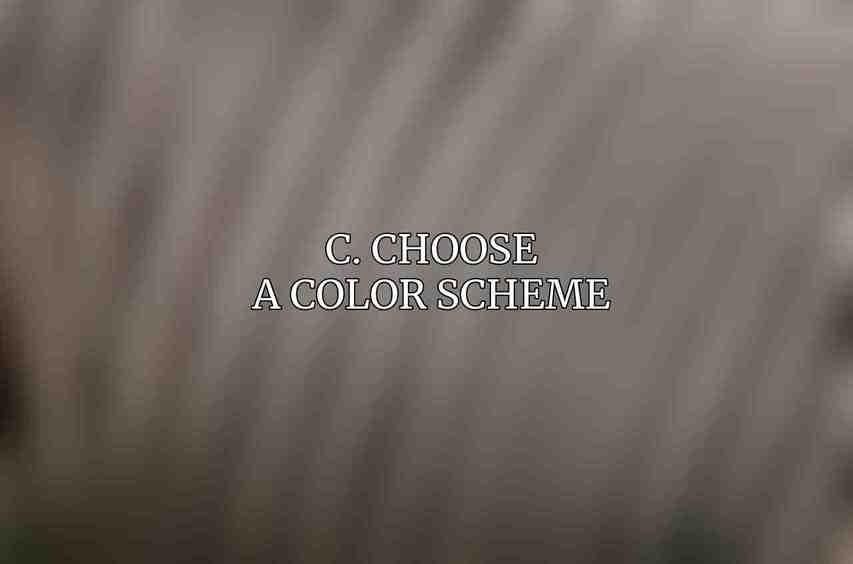 C. Choose a Color Scheme: