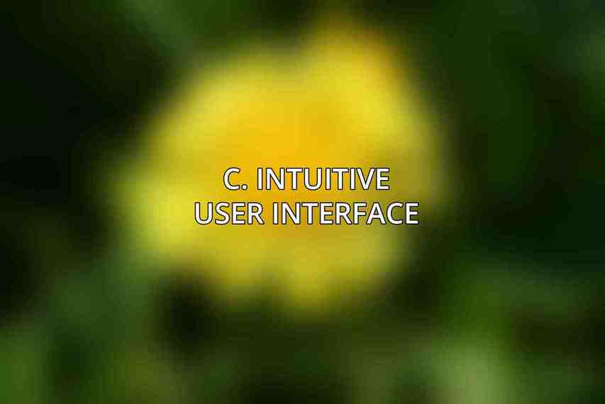 C. Intuitive User Interface: