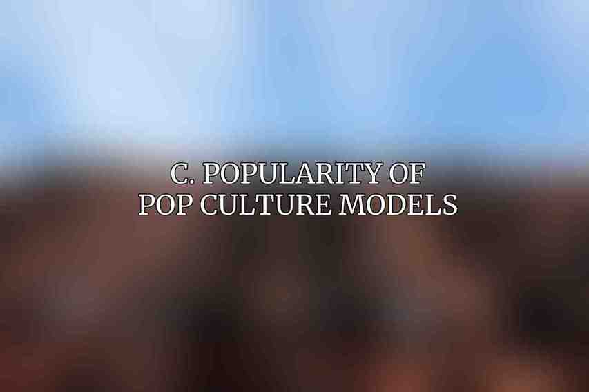 C. Popularity of Pop Culture Models
