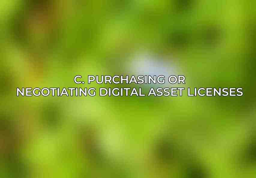 C. Purchasing or Negotiating Digital Asset Licenses