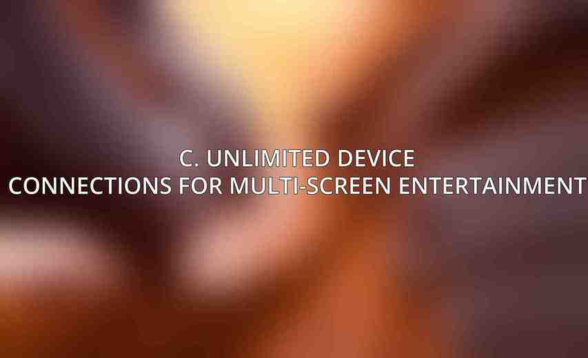 C. Unlimited Device Connections for Multi-Screen Entertainment