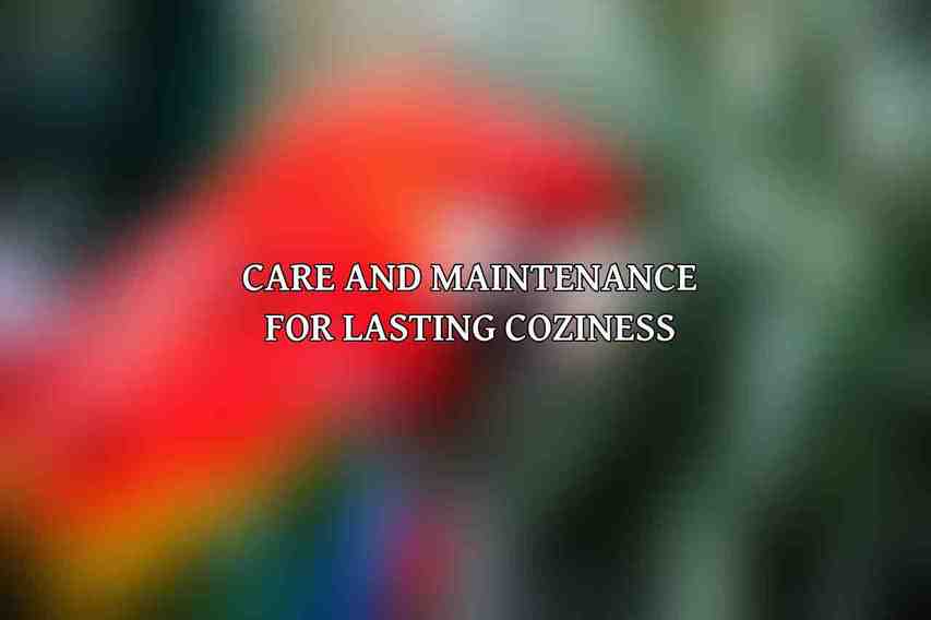 Care and Maintenance for Lasting Coziness