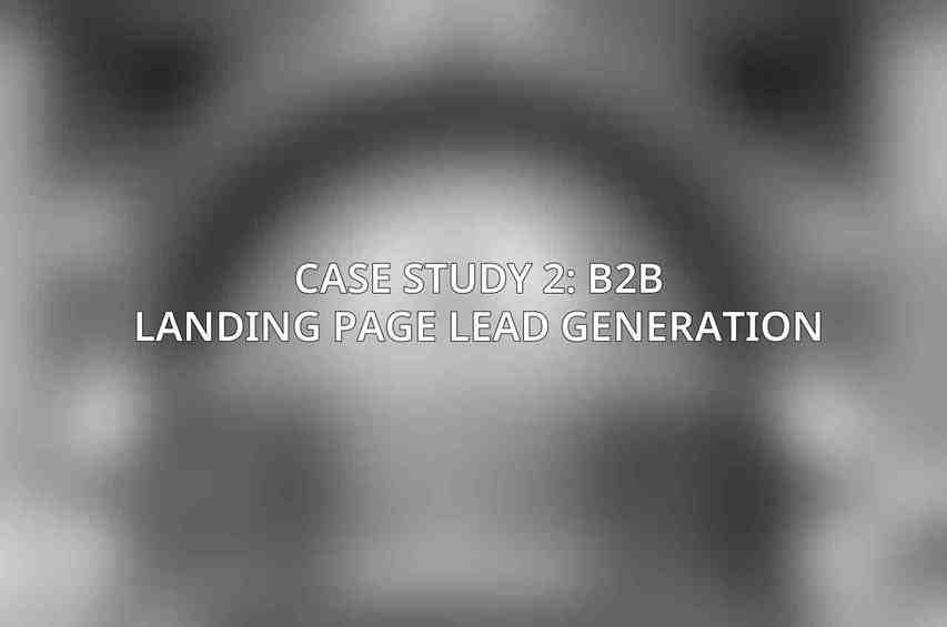 Case Study 2: B2B Landing Page Lead Generation