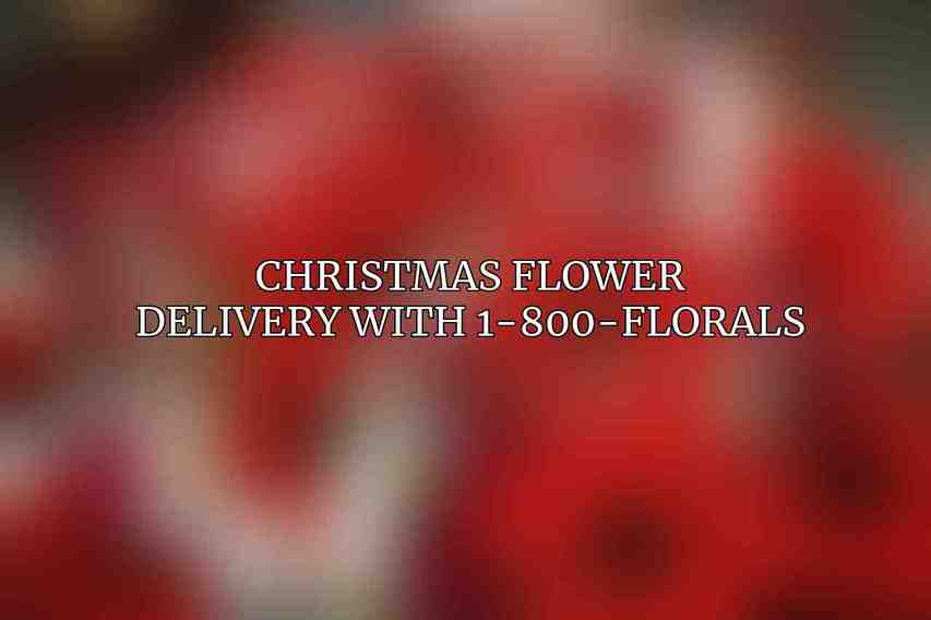 Christmas Flower Delivery with 1-800-FLORALS