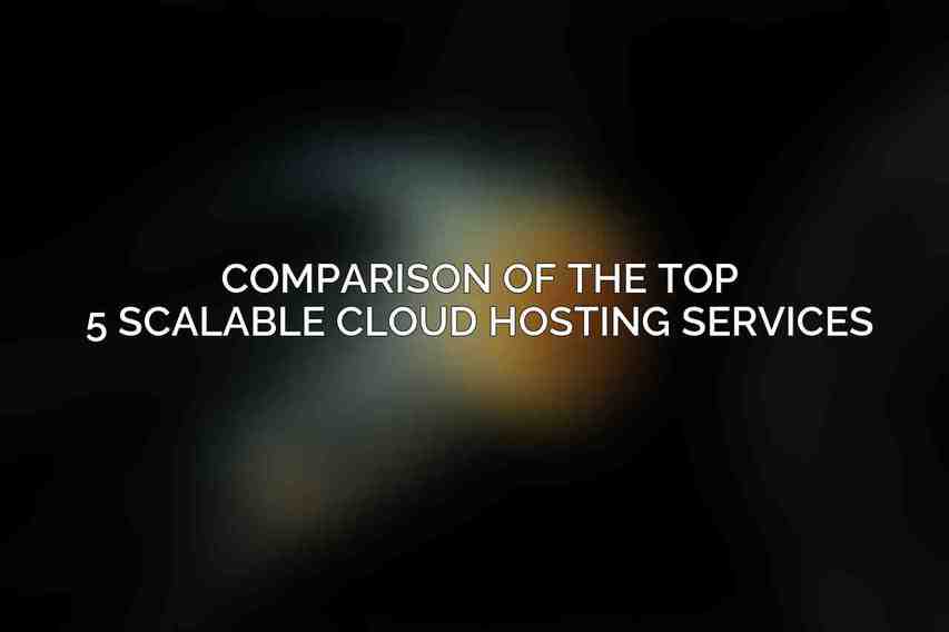 Comparison of the Top 5 Scalable Cloud Hosting Services