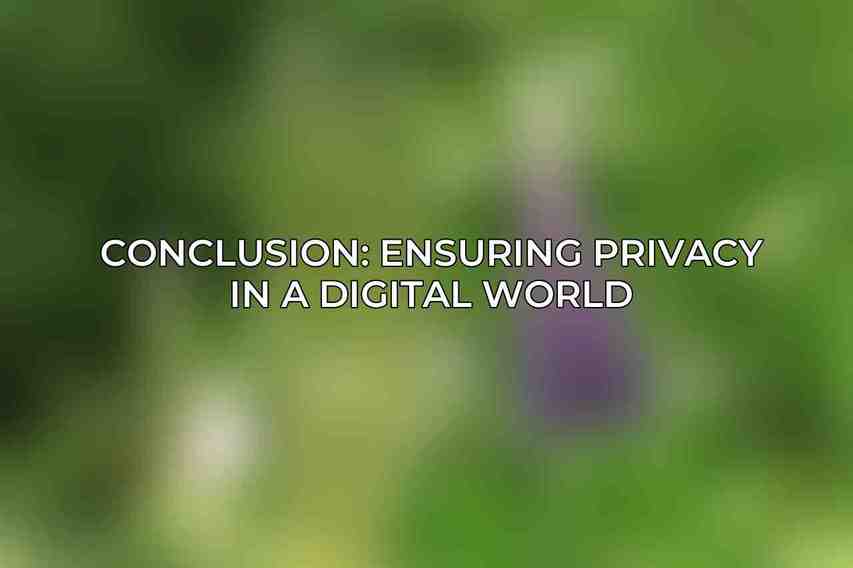 Conclusion: Ensuring Privacy in a Digital World