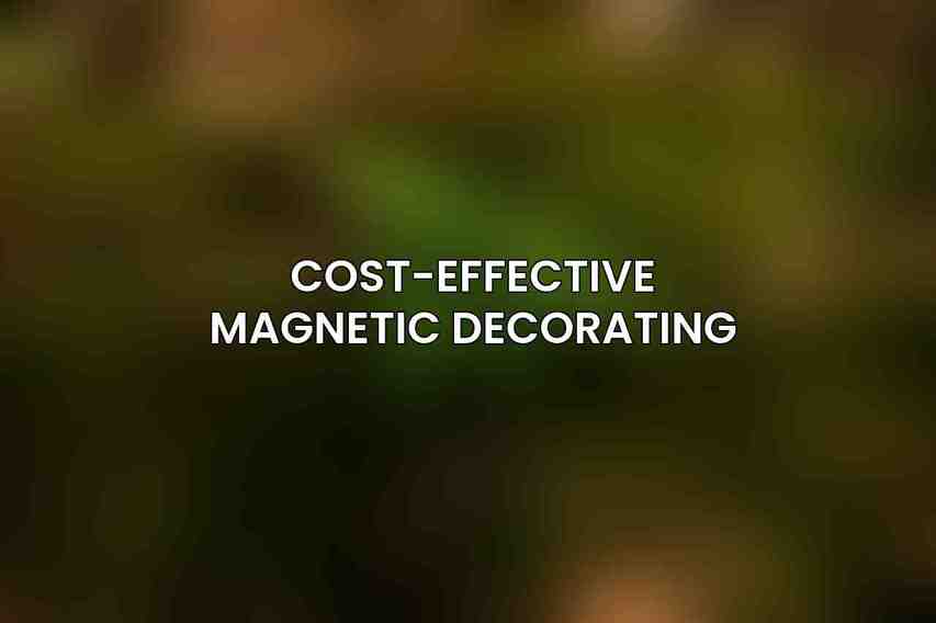 Cost-Effective Magnetic Decorating