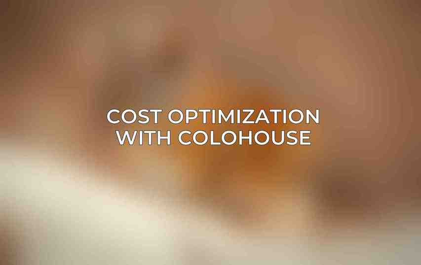 Cost Optimization with Colohouse