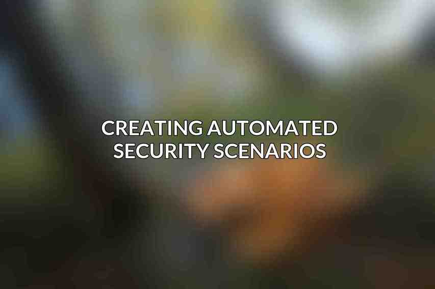 Creating Automated Security Scenarios