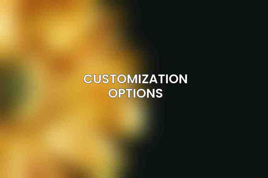 Customization Options