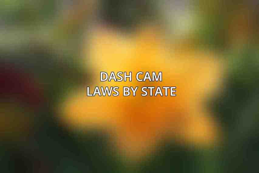 Dash Cam Laws by State