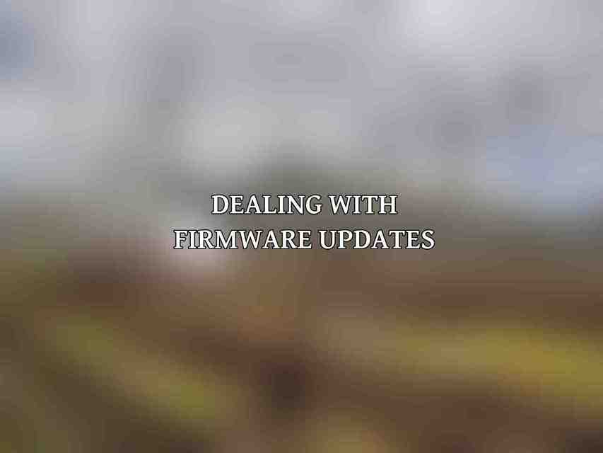 Dealing with Firmware Updates