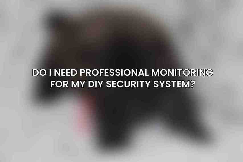 Do I need professional monitoring for my DIY security system?