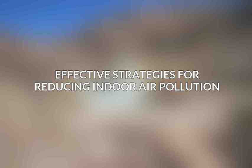 Effective Strategies for Reducing Indoor Air Pollution