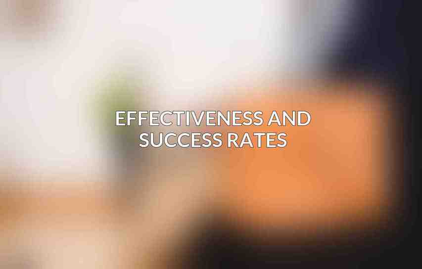 Effectiveness and Success Rates
