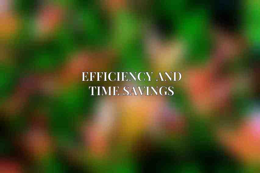 Efficiency and Time Savings