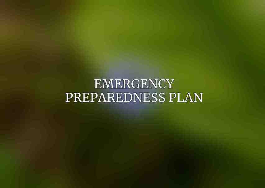 Emergency preparedness plan