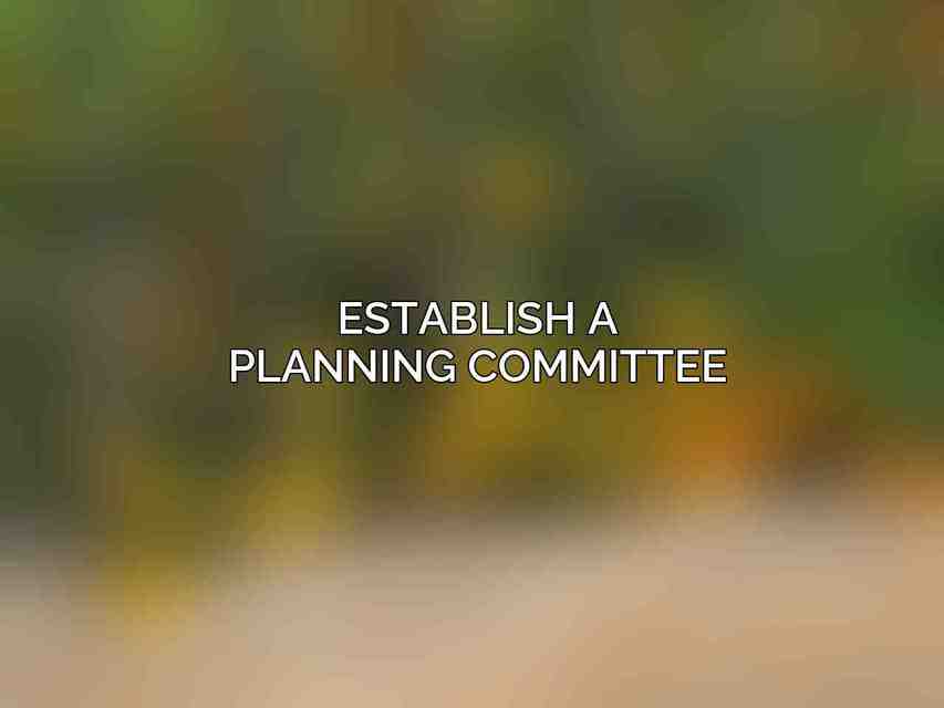 Establish a Planning Committee