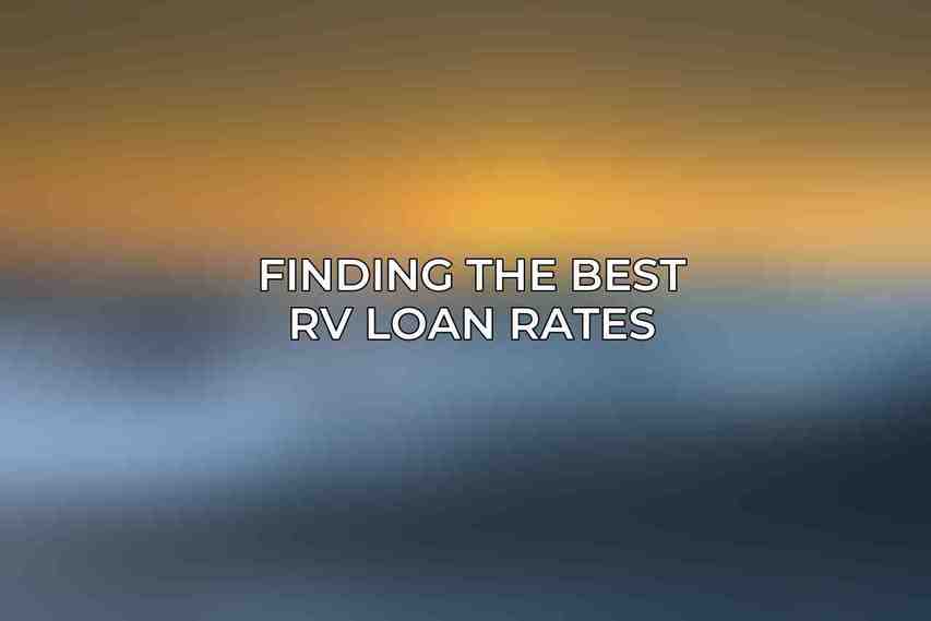 Finding the Best RV Loan Rates