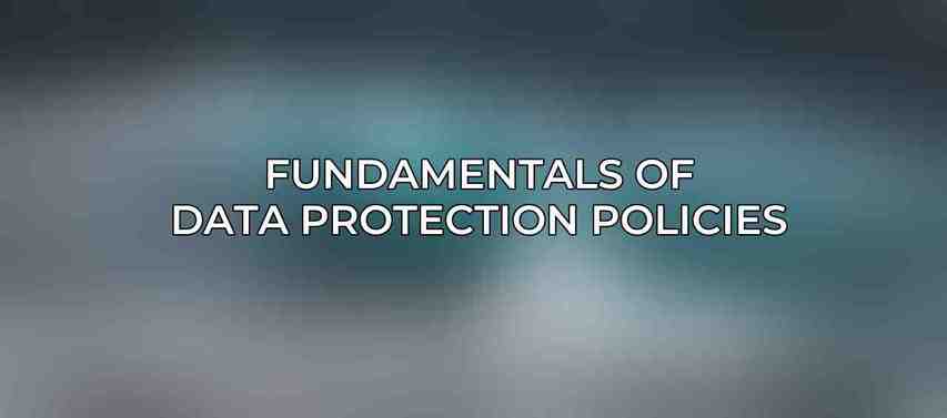 Fundamentals of Data Protection Policies