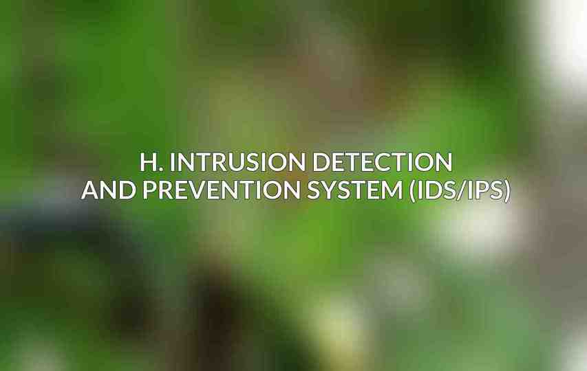 H. Intrusion Detection and Prevention System (IDS/IPS)