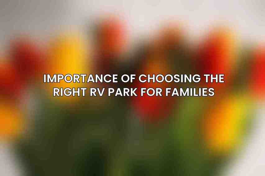 Importance of choosing the right RV park for families