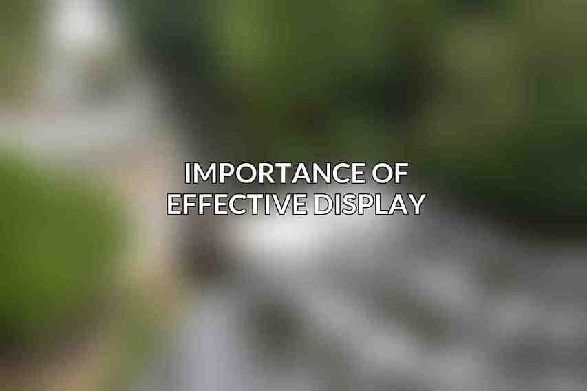 Importance of Effective Display