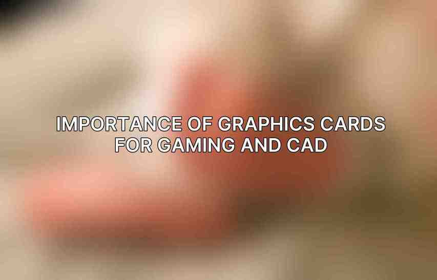 Importance of Graphics Cards for Gaming and CAD
