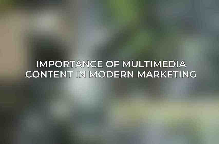 Importance of Multimedia Content in Modern Marketing