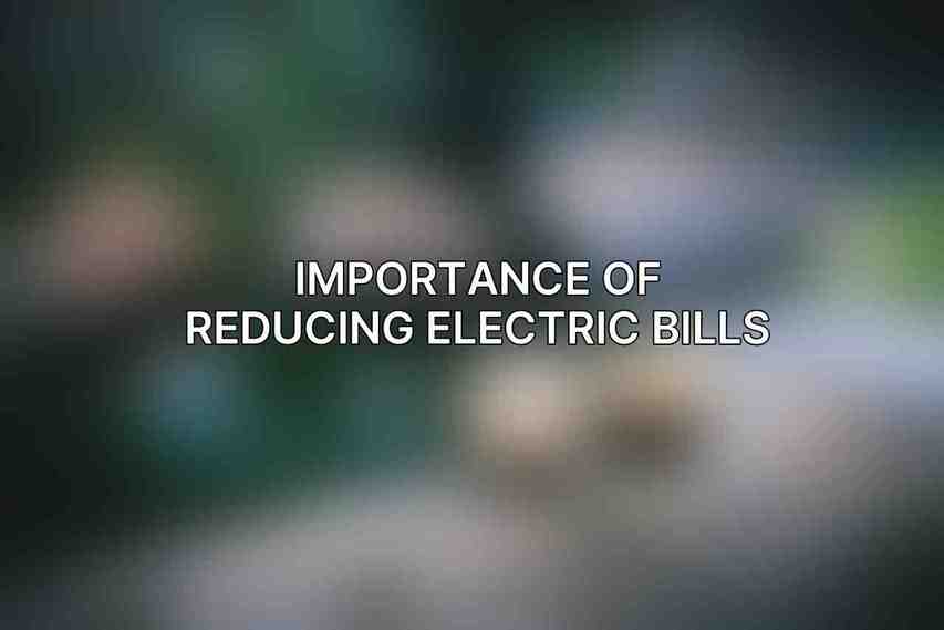 Importance of Reducing Electric Bills