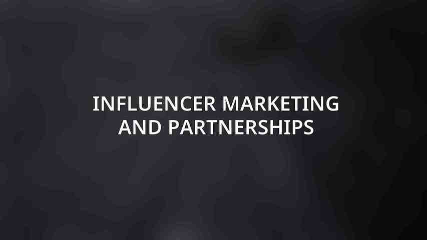 Influencer Marketing and Partnerships