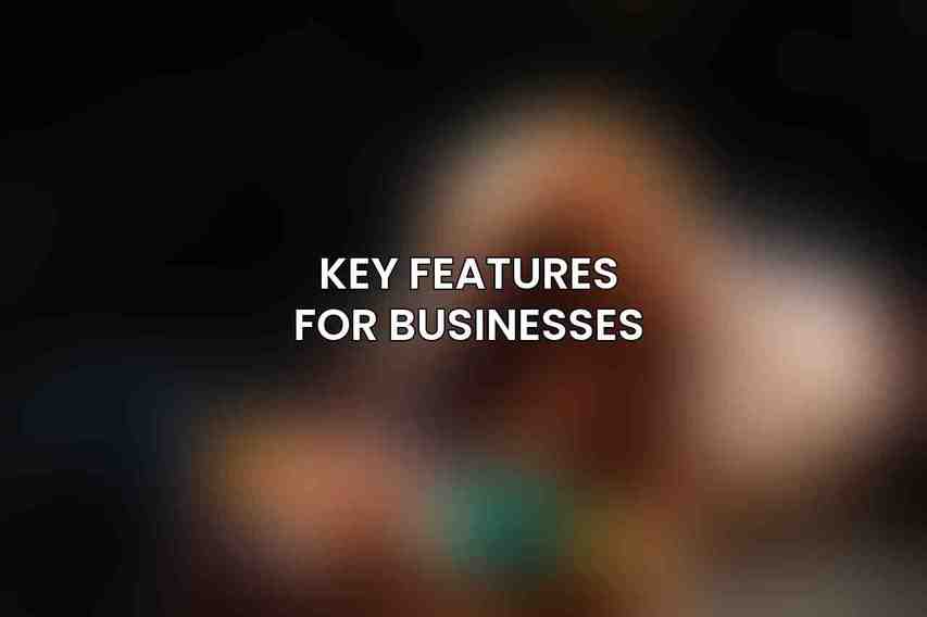 Key Features for Businesses