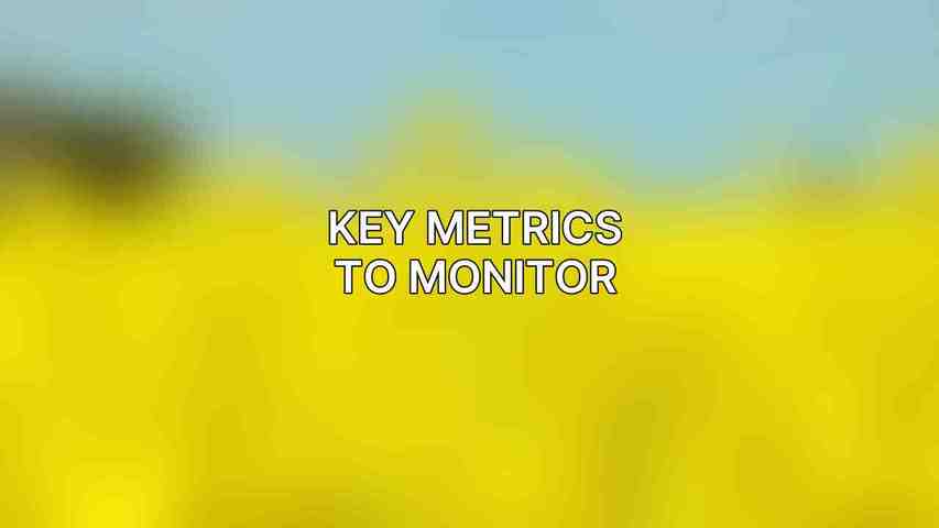 Key Metrics to Monitor