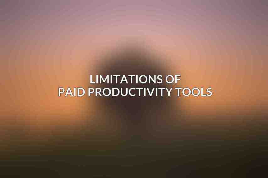 Limitations of Paid Productivity Tools