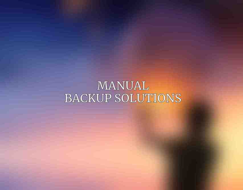 Manual Backup Solutions