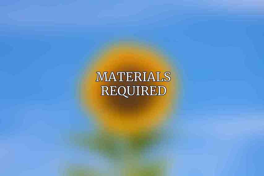 Materials Required